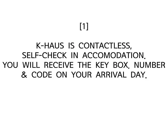 K-haus - Speaking, Contactless-self Check In *
